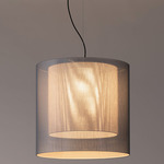 Moare Two Shade Pendant - Black / Grey / White