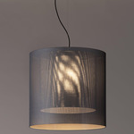 Moare Two Shade Pendant - Black / Grey / Grey