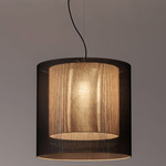 Moare Two Shade Pendant - Black / Black / White