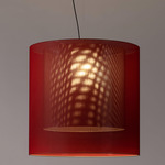 Moare Two Shade Pendant - Black / Red / Grey