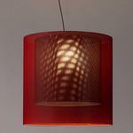 Moare Two Shade Pendant - Black / Red / Black