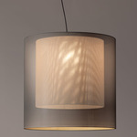 Moare Two Shade Pendant - Black / Grey / White