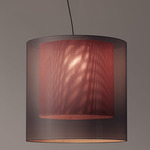Moare Two Shade Pendant - Black / Grey / Red