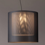 Moare Two Shade Pendant - Black / Grey / Grey