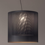 Moare Two Shade Pendant - Black / Grey / Black