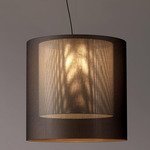 Moare Two Shade Pendant - Black / Black / White