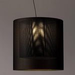 Moare Two Shade Pendant - Black / Black / Black