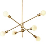 Stria Chandelier - Brushed Brass