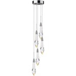 Marquis Multi Light Pendant - Polished Nickel / Clear