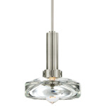 Volk Pendant - Satin Nickel / Clear