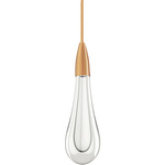 Loma Pendant - Floor Model - Brushed Brass / Clear