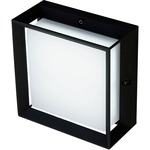 Huey Outdoor Wall Light - Black / Opal