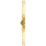 Firenze Dual Wall Sconce - Brushed Brass / Clear