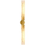 Firenze Dual Wall Sconce - Brushed Brass / Clear