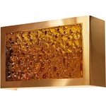 Ventana Glacier Wall Light - Brushed Brass / Glacier