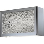 Ventana Glacier Wall Light - Polished Chrome / Glacier