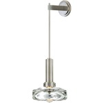 Volk Wall Sconce - Satin Nickel / Clear