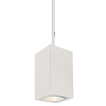 Cube 5IN Architectural Pendant - White / Clear