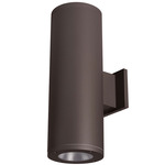 Tube 6IN Architectural Up and Down Beam Wall Light - Bronze / Clear