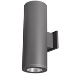Tube 6IN Architectural Up and Down Beam Wall Light - Graphite / Clear