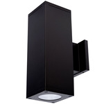 Cube 5IN Architectural Up and Down Beam Wall Light - Black / Clear