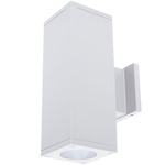 Cube 5IN Architectural Up and Down Beam Wall Light - White / Clear