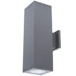 Cube 6IN Architectural Up and Down Beam Wall Light - Graphite / Clear