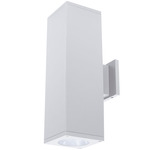 Cube 6IN Architectural Up and Down Beam Wall Light - White / Clear