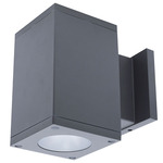 Cube 5IN Architectural Up or Down Beam Wall Light - Graphite / Clear