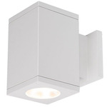 Cube 5IN Architectural Up or Down Beam Wall Light - White / Clear