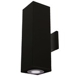 Cube Architectural Up and Down 6 Degree Beam Wall Light - Black / Clear