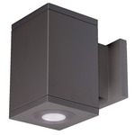Cube Architectural Up or Down 6 Degree Beam Wall Light - Graphite / Clear