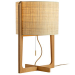 Melina Table Lamp - Natural Oak / Natural Fiber