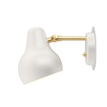 VL38 Wall Light - Brushed Brass / White