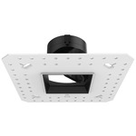 Aether 2 inch Square Trimless Adjustable Downlight - Black