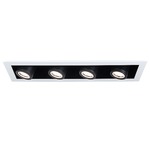 Silo Multiples Adjustable Spot Trim and Housing - White / Black Reflector