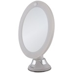 Z Swivel Power Suction Cup Mirror - White / Mirror