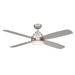 Aeris Ceiling Fan with Light - Stainless Steel / White