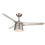 Cylon Ceiling Fan with Light - Stainless Steel / Silver