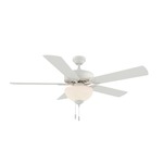 Dalton Ceiling Fan with Bowl Light - White / Alabaster