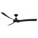 Droid Ceiling Fan with Light - Matte Black / Matte Black