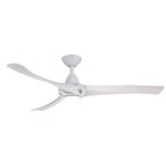 Droid Ceiling Fan with Light - White / Opal