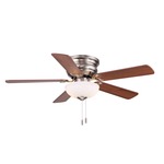 Frisco Flush Ceiling Fan with Light - Nickel