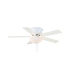 Frisco Flush Ceiling Fan with Light - White