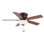 Frisco Flush Ceiling Fan with Light - Oiled Bronze