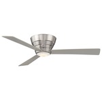 Niva Flush Ceiling Fan with Light - Stainless Steel