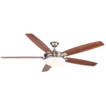 Novato Ceiling Fan with Light - Nickel