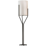 Arborescence Large Shade Floor Lamp - Satin Graphite / White