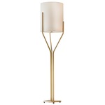 Arborescence Small Shade Floor Lamp - Satin Brass / White