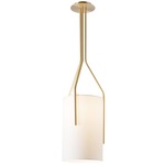 Arborescence Large Shade Pendant - Satin Brass / White